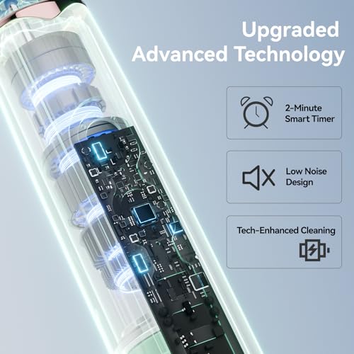 SEAGO Rotating Electric Toothbrush for Adults, 8 Heads, Rechargeable Pink 1 Count (Pack of 1)