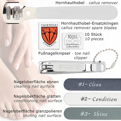 3 Swords Germany – manicure pedicure set kit (656) OSTRICH BROWN