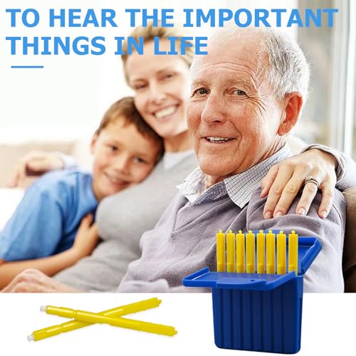 （80Pcs）Starkey Hear Clear Hearing Aid Wax Guards Filters Starkey Wax Guards 1.5MM-80 Pcs Yellow