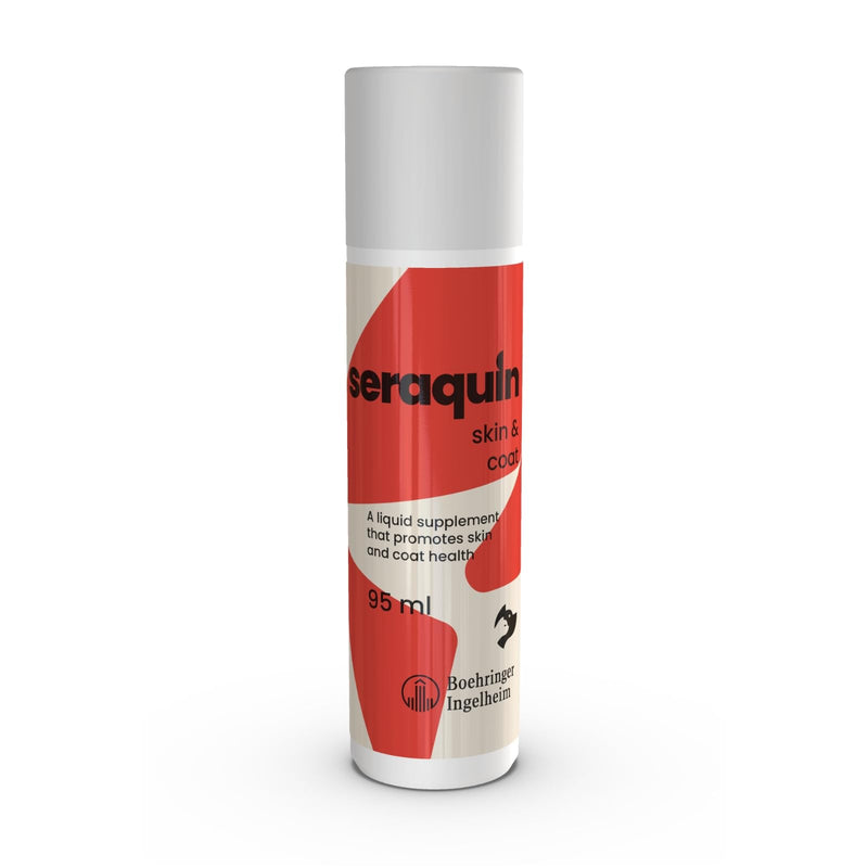 Seraquin Skin & Coat | 95 ml liquid supplement | Promotes glossy fur | Reduces irritation associated with dermatitis and eczema | For cats and dogs Dogs & Cats
