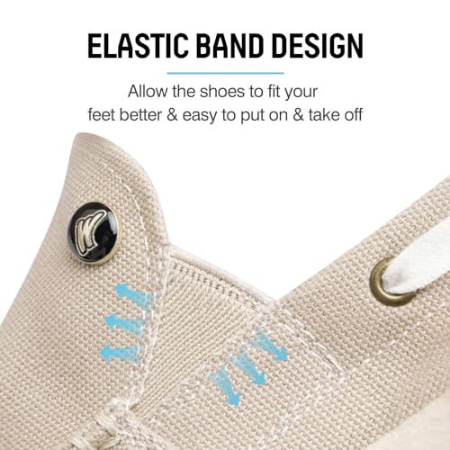 Womens Slip On Shoes, Casual Boat Loafers Shoes Women with Arch Support 9.5 Beige