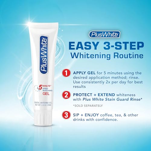Plus White Speed Whitening Gel - Works in 5 Minutes - Professional Teeth Whitening w/Dentist Approved Ingredient (Pack of 3) 2 Ounce (Pack of 3)