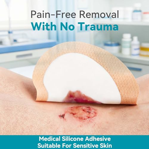 Dimora Sacrum Silicone Foam Dressing Bedsore Bandages 7"x7" (20 PCS) 7" x 7" (20 PCS)