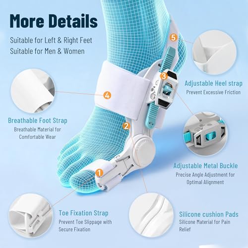 Upgraded Bunion Corrector for Women & Men,Bunion Splint Suitable for Left/Right Feet Bunion Relief，Orthopedic Brace for Pain Relief & Toe Alignment – Fits Feet Day & Night Wear(1PCS)