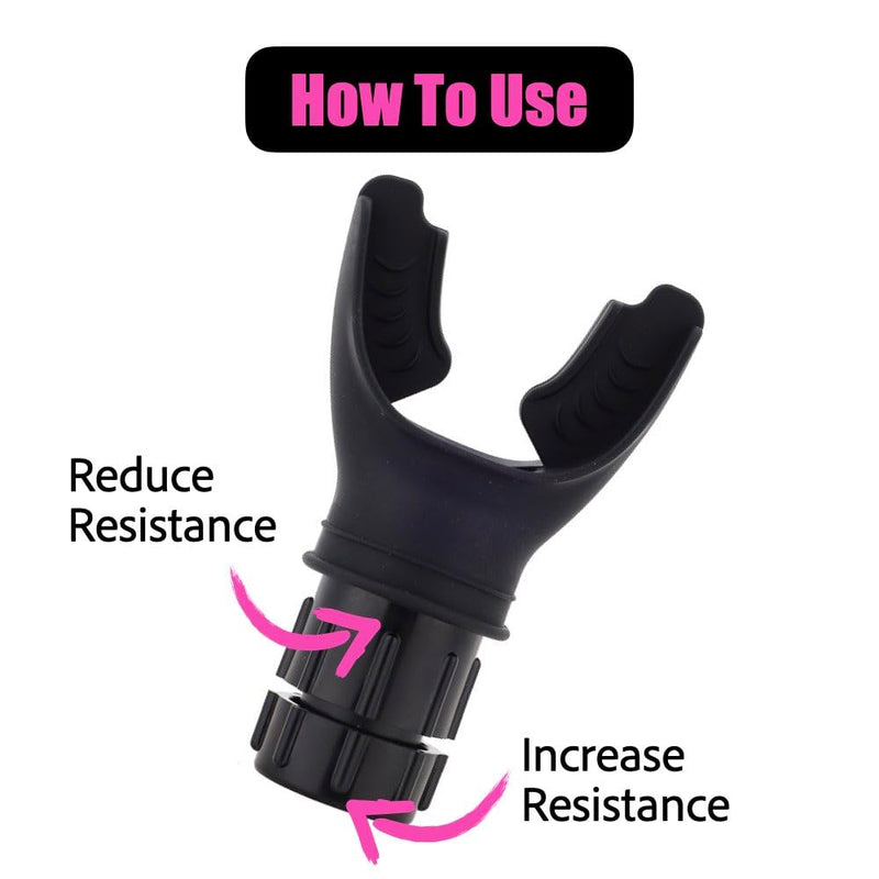 Breathing Trainer, Portable Muscle Trainer with Adjustable Resistance, Compact Lung Exercise Device, Detachable for Easy Cleaning Black - BeesActive Australia