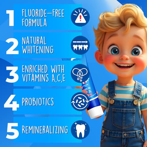 LOL Kids Toothpaste 3-Flavor Pack | Nano Hydroxyapatite Toothpaste, Probiotics, Vitamins A, C, E | Safe if Swallowed, No SLS | 1 Peppermint, 1 Strawberry & 1 Cinnamon