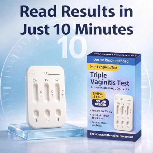 3-in-1 Vaginitis Self-Test Kit for Women – Vaginal Infection Test at-Home Check for Common Discomfort Clues – Fast, Simple Results – 1 Test 1 Count (Pack of 1)