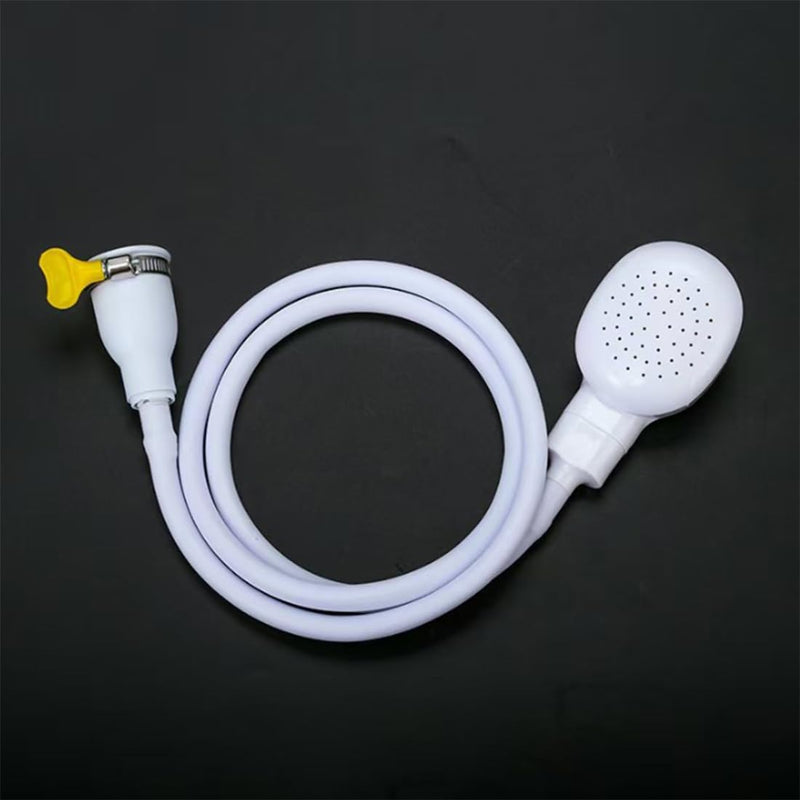 Spray Rubber Hose Attachment With Hose Clamp and Scrubber Brush,Portable Sink Hose Faucet Sprayer for Dog,Pets,Bathing Baby,Washing Hair,Rinsing Vegetables brush B - BeesActive Australia
