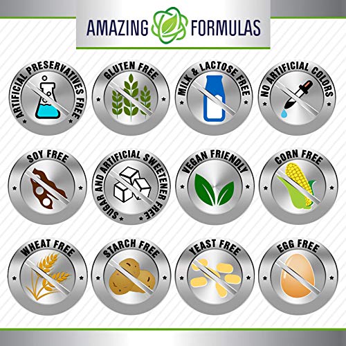 Amazing Formulas Vitamin K2 Menaq7 MK7 Supplement | 100 Mcg | Veggie Capsules | Non-GMO | Gluten Free | Made in USA (1 Pack, 120 Count) 1 Count (Pack of 1) - BeesActive Australia