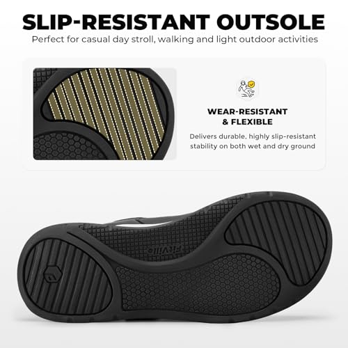 FitVille Extra Wide Sandals for Women Closed Toe Orthopedic Walking Shoes 10 Wide Black