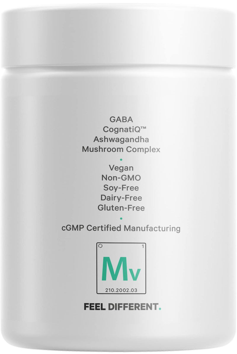 Codeage Meditate Vitamins+, CognatiQ, Ashwagandha, GABA, 60 Capsules | Meditate supplement with adapatogens, CognatiQ, GABA, ashwagandha, mushrooms and wild blueberry. Vegan, gluten-free, non-GMO.
