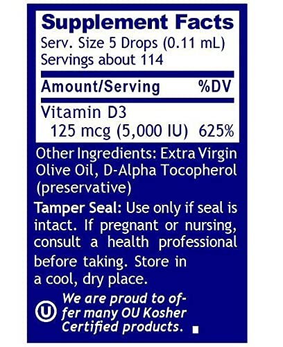 QNL D3 Gold - Vitamin D Liquid Drops - Bone Strength Supplement - Offers Cardiovascular & Immune Support - Premium Health & Wellness Product - 0.43 fl oz (2 Pack)