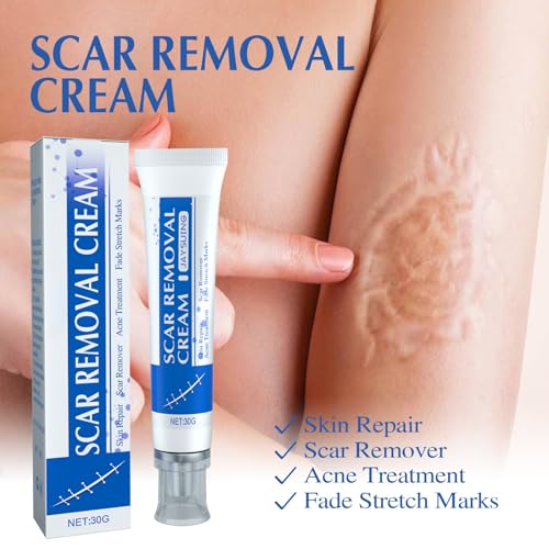 Silicone Scar Gel,Scar Cream,Scar Silicone Gel,Scar Removal Cream,Scar Gel,Scar Cream for Surgical Scars and Keloid Bump (1pcs)