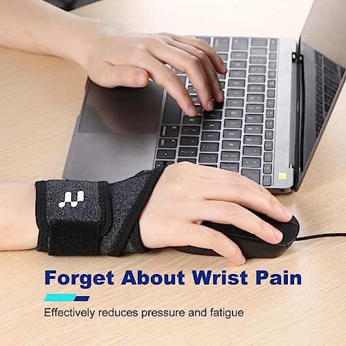 Carpal Tunnel Wrist Brace, Soft Thumb Opening for All-Day Wear & Support Black (Right)