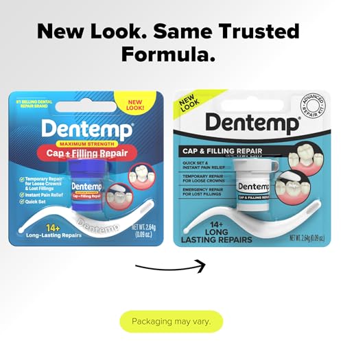 Dentemp Maximum Strength Lost Fillings and Loose Caps Repair, Pack of 6 (Packaging May Vary)