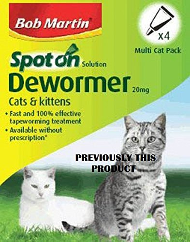 Bob Martin Clear Spot On Wormer for Cats and Kittens over 1kg 4 Pack