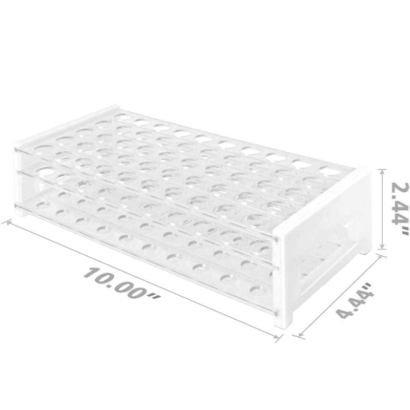 Plastic Test Tube Rack for 15/18 mm Tubes, Hole Diameter is 18.7mm, Holds 50, Detachable, Karter Scientific 208U7 (Pack of 10) 15/18mm Pack of 10