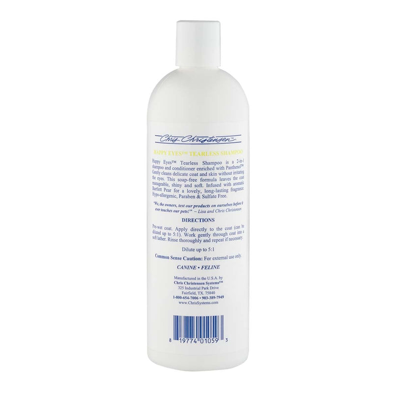 Chris Christensen Happy Eyes Ultra Concentrated Tearless Dog Shampoo and Conditioner, Makes up to 5 Bottles, Groom Like a Professional, Hypo-Allergenic, No Tears, All Coat Types, Made in USA, 16 oz 16 Ounce - PawsPlanet Australia