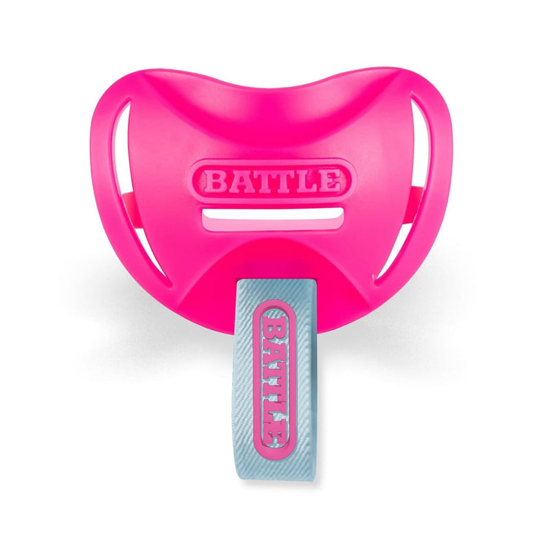 Battle Sports Speedtab F7 Football Mouthguard, No Boiling Required, Braces Compatible, Pull Tab Design (Pink) Pink