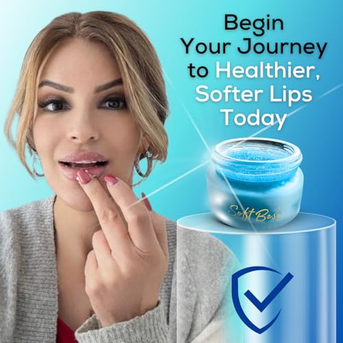 SoftBeso by AlignerOff Sugar Lip Scrub – Blueberry Lip Exfoliator & Moisturizer for Dry, Chapped Lips – Hydrating Sugar Scrub for Smooth Lips – For Men & Women – Ideal for Gifting