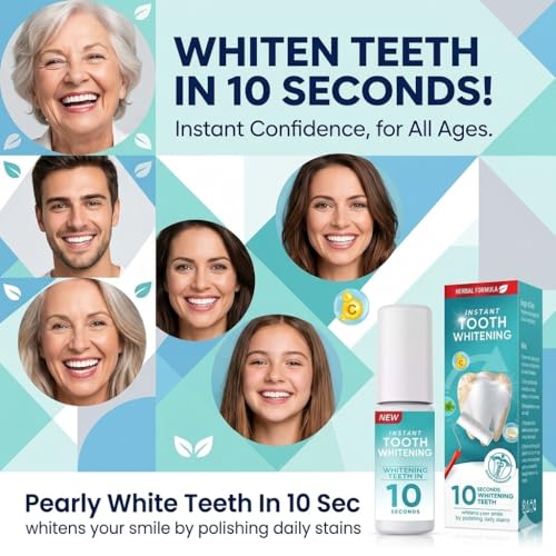 Tooth Paint, Non-Clumping Temporary Teeth Whitening Paint, Natural Brightening Shade Polish for Sensitive Teeth, Smile Touch-Up for Photos, Social Events