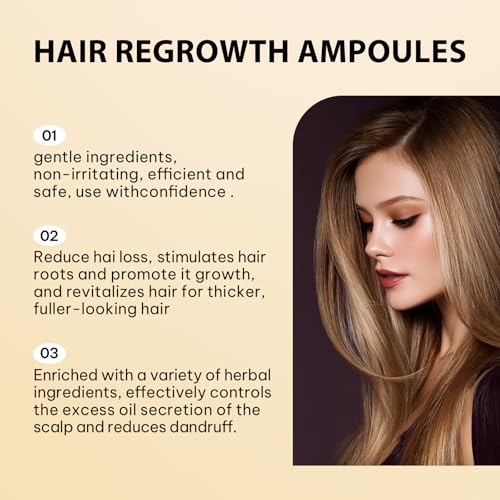Nuspa Rejuvenating Revitalizing Anti Hair Loss Ampoules Treatment,Stabilizing Barrier Scalp, Follicles Hair Growth Serum For Men Women