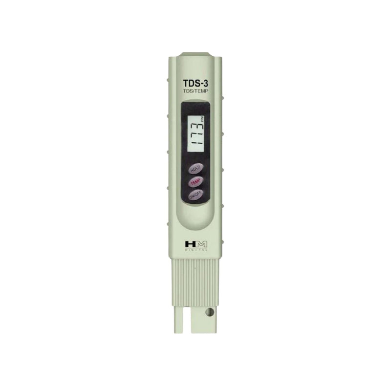 HM Digital TDS-3 Handheld TDS Meter With Carrying Case, 0 - 9990 ppm TDS Measurement Range, 1 ppm Resolution, +/- 2% Readout Accuracy - BeesActive Australia