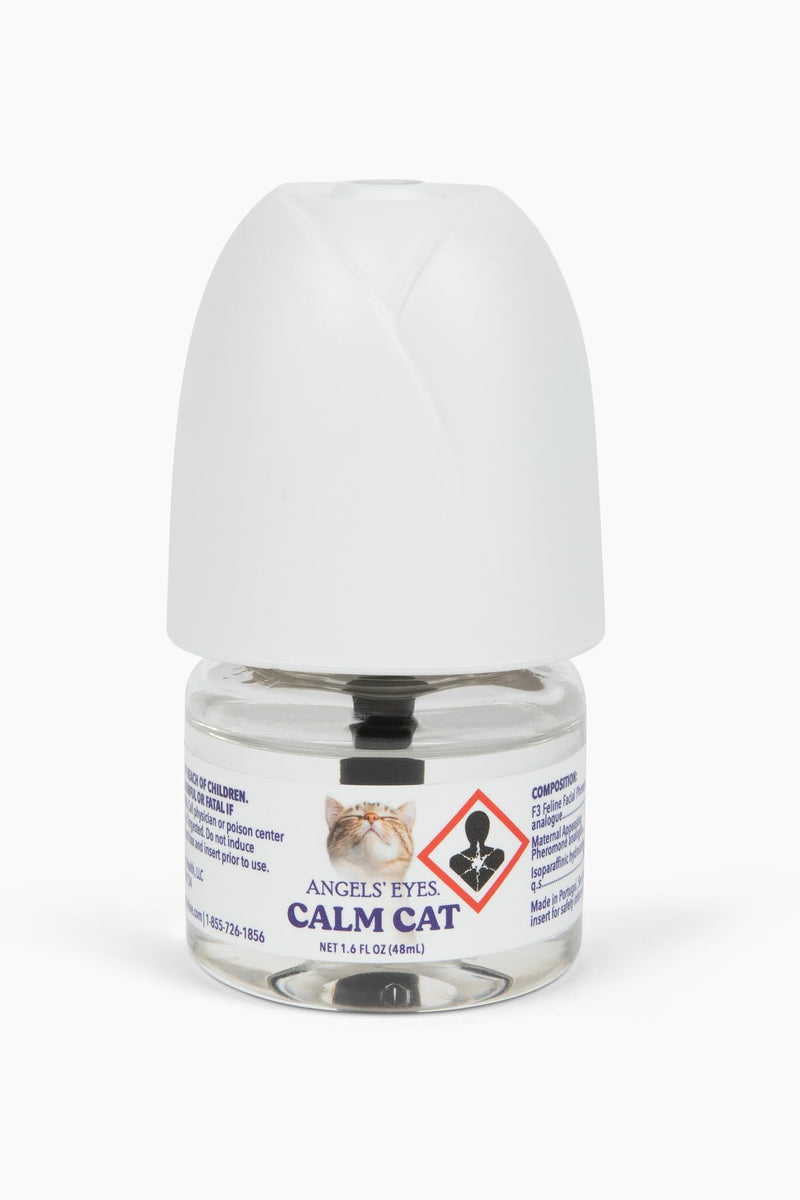 ANGELS' EYES Advanced Pheromone Calming Solution for Cats, 30-Day Starter Kit, Plug-in Diffuser + Refill, Helps Reduce Hiding, Scratching, Stress & Spraying, Multi-Cat Homes