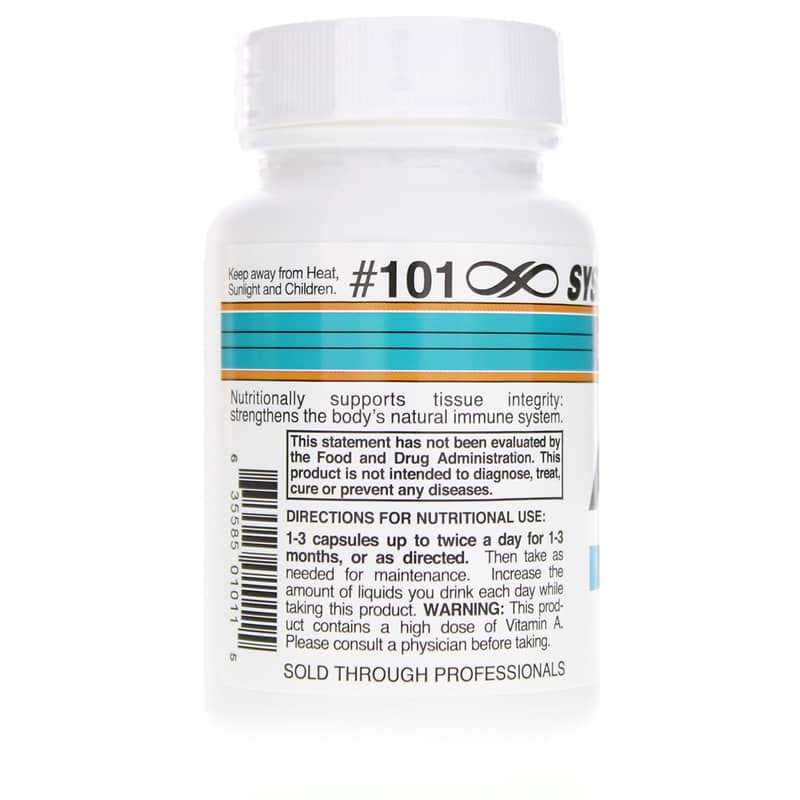 Systemic Formulas Bio Nutriment #101 Vitamin ACP 60 Capsules. Collagen Support, Winter Support, Immune Support.