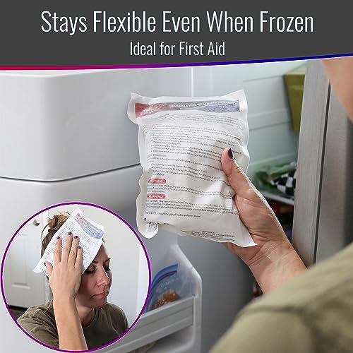 DMI Hot & Cold Reusable Gel Compress, Microwavable, Relieves Swelling and Pain, Increases Blood Flow, Warms Cold Hands & Feet, Ideal for Emergency First Aid, Pack of 2, One Small and One Large Pack