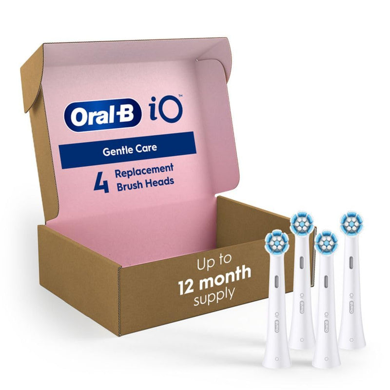 Oral-B iO Series Gentle Care Electric Toothbrush Replacement Brush Heads for an Oral-B Electric Toothbrush, 4 Count, White 1 Count (Pack of 4) - BeesActive Australia