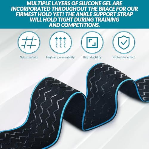 Elevon Ankle Support Brace with Adjustable Straps, Nylon Medical Brace for Achilles Tendonitis, Ankle Support, Plantar Fasciitis & Sprain Relief 1 Pack
