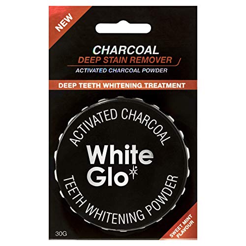 White Glo Activated Charcoal Teeth Whitening Powder, Highly Absobent to Clean Deep Stains and Discolouration, Fresh Mint Flavour (Pack of 6) 1.05 Ounce (Pack of 6)