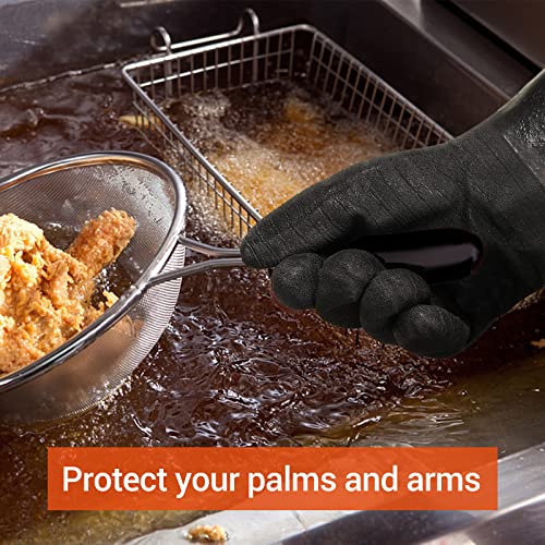 Schwer Heat Resistant BBQ Glove for Oven & Fryer Smoker, CR8000, 14inch 1 Pair