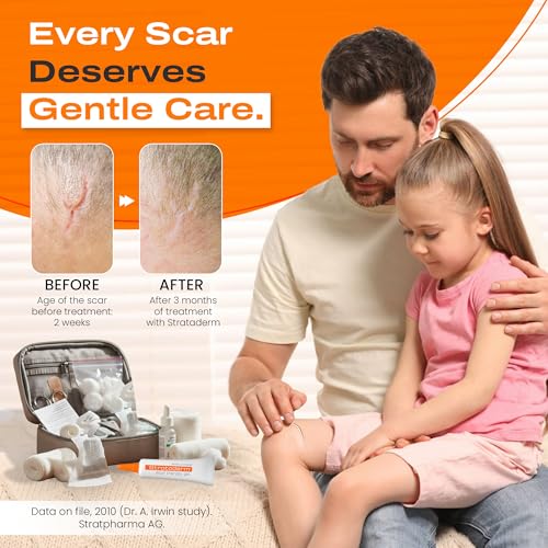 Strataderm Scar Therapy Gel for Surgery, Burns & Acne Scars 5g (0.17oz) 0.17 Ounce (Pack of 1)