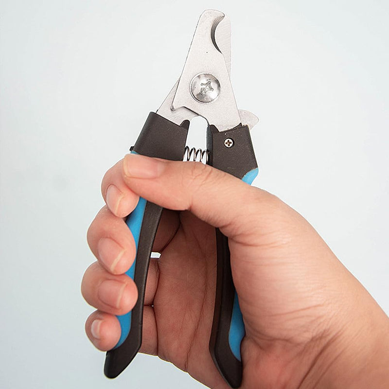 Claw Scissors for Dogs and Cats with Nail File Stainless Steel Claw Trimmer for Dogs Claw Care Cutter for Pets Nail Clippers Large with Safety Guard 6" Inch - BeesActive Australia