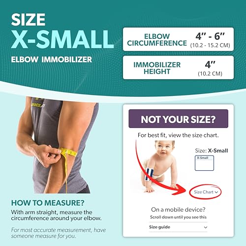 BraceAbility Infant Elbow Immobilizer Splint & Arm Restraint Wrap for Babies | Prevent Thumb Sucking, Face Touching, Scratching, Pulling IV Tubes (XS) XS