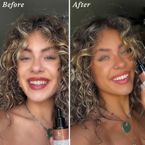 Self Tanning Drops for Face - USA Made with Organic & Natural Ingredients 1 Fl Oz (Pack of 1) Dark