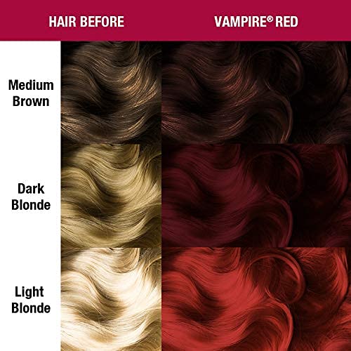 MANIC PANIC Classic Vampire Red Semi Permanent Hair Color - Deep Blood Red Hair Dye for Women & Men That Lasts 4-6 Weeks - Vegan, Ammonia & Cruelty-Free - Create & Mix Custom Shades (4oz / 2pk)