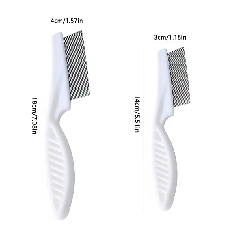 Flea Comb Cats, Pack of 2 Flea Comb for Dogs Cats Flea Comb Dog Lice Comb Flea Comb for Dogs Flea Comb for Removing Fleas Flea Comb for Cats and Dogs Lice Comb Stainless Steel for Cats and Dogs - BeesActive Australia