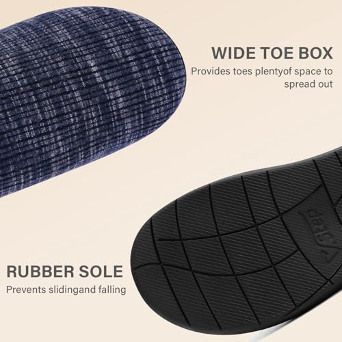 V.Step Men's Arch Support Orthopedic Slippers for Plantar Fasciitis 9 Women/8 Men Blue