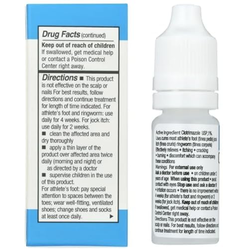 Graxcell Maximum Strength Clotrimazole 1% Antifungal Topical Solution | Fast-Acting Relief for Athlete's Foot, Jock Itch, Ringworm | Soothes Itching & Burning (Pack of 2) 0.34 Fl Oz (Pack of 2)