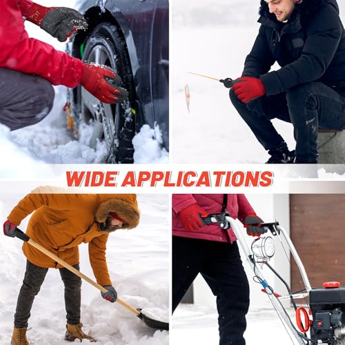 Winter Work Gloves Thermal Insulated Work Gloves Freezer Gloves Waterproof Foam Latex Coated Gloves for Men Women 4 Large