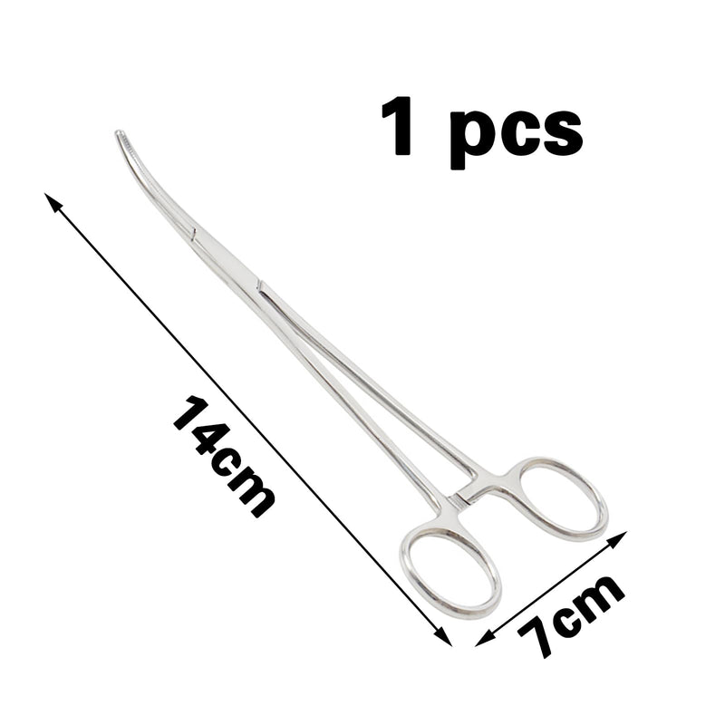 LABUYI Hook remover pliers, hook remover fishing, tweezers made of stainless steel, fishing pliers, fishing release pliers, arterial clamp fishing, hook release pliers, cats and dogs hair tweezers, screw clamp, 14 cm (curved) - BeesActive Australia