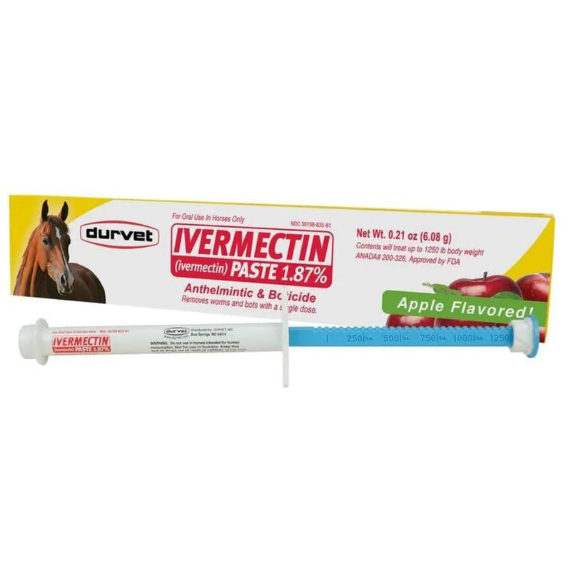 Ivermectin Horse Paste Dewomer, Horse Supplies 6.08g dose 1.87% (2 Pack) Includes Free Guide - Just for Fun Horse Tricks