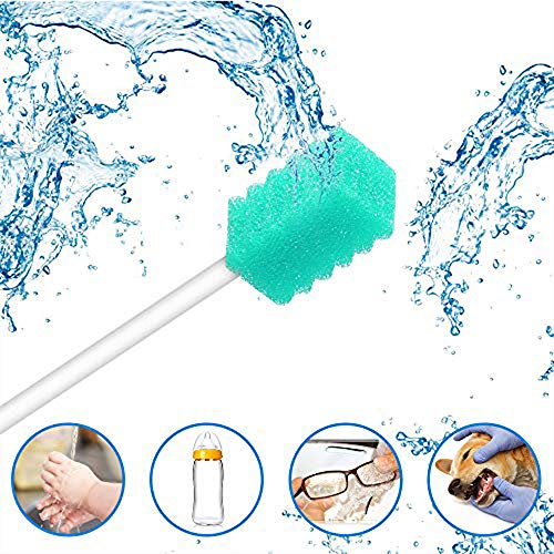 250 Pcs Disposable Oral Swabs,Sterile Dental Sponge for Mouth&Gum Cleaning 250 Pack
