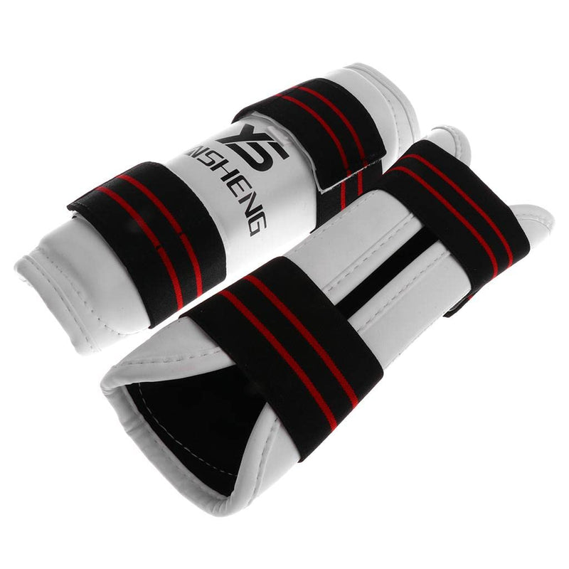 Taekwondo Shin Guard/Leg Protector + Arm Guard/Elbow Protector Set White Small
