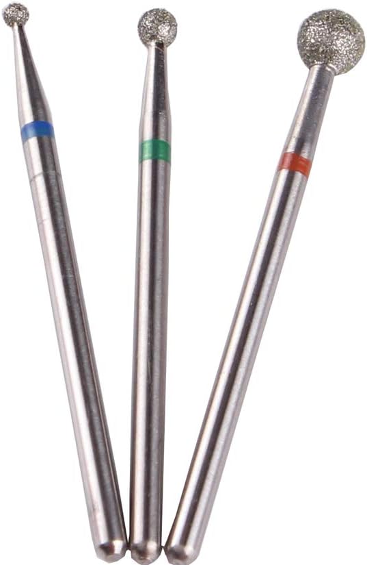 MZCMSL Ball Diamond Nail Bit Cuticle Clean Nail Art Tool 3pcs - BeesActive Australia