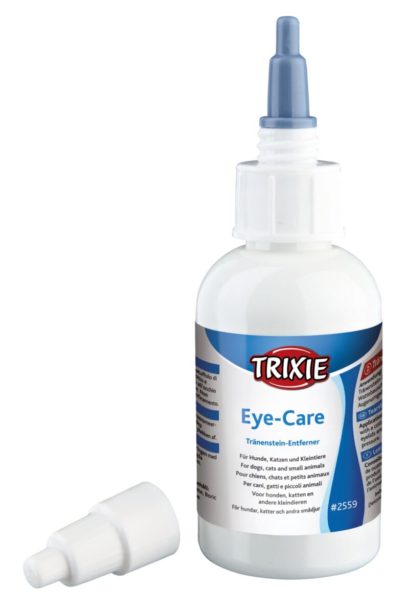 TRIXIE Eye-Care tear stone remover | Double pack | 2 x 50ml | For dogs, cats and other small animals | Can help gently remove traces of watery animal eyes - BeesActive Australia