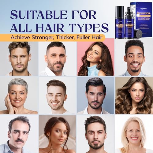 5% Minoxidil Hair Growth for Men and Women: 2-Pack Extra Strength Minoxidil Hair Loss Treatment Serum with Rosemary for Faster Stronger Thicker Hair Growth - 4 FL OZ 2 Fl Oz (Pack of 2)